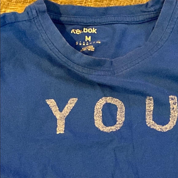 Reebok "You Don't Know Squat" Graphic Blue Short Sleeve Crewneck Tee Medium - Picture 2 of 6